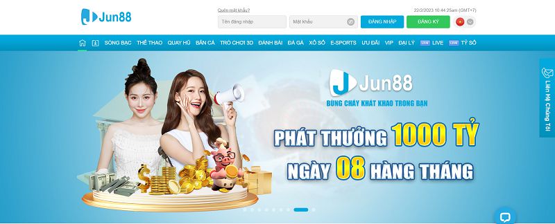 Giao diện thân thiện với người chơi của Jun88